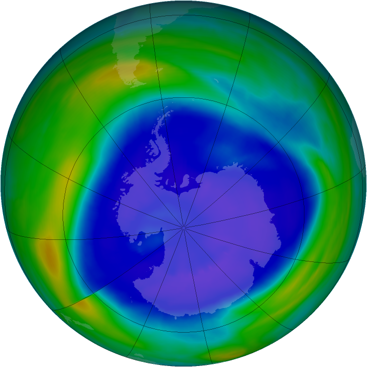 Antarctic ozone map for 11 September 2006
